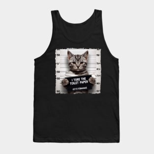 Cat Jail | Toilet Paper Bandit | T Shirt Design Tank Top